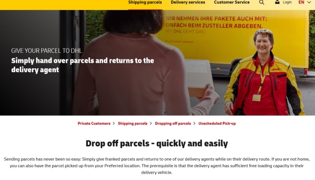 Η DHL δοκιμάζει αποστολές χωρίς ετικέτες